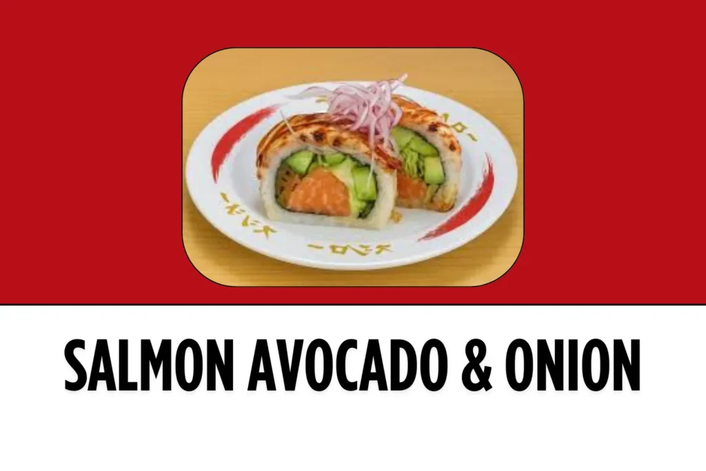 A Nigiri Menu Item Salmon Avocado & Onion Sushi at Sushiro Menu Singapore